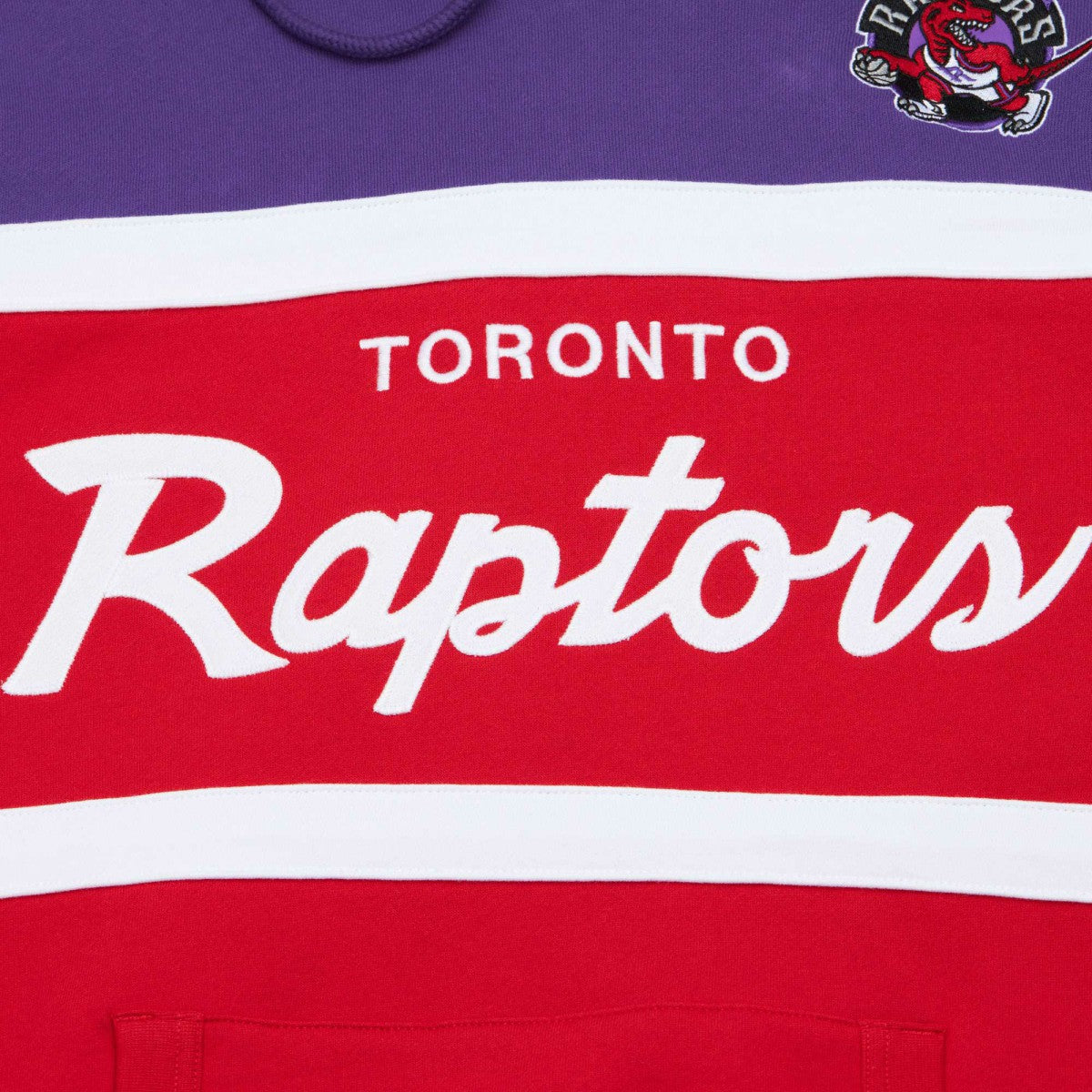 Toronto Raptors Head Coach Pullover Hoodie - Red/Purple | Mitchell & Ness for sale