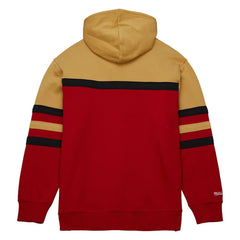 Chicago Bulls Head Coach Pullover Hoodie - Red/Gold | Mitchell & Ness for sale