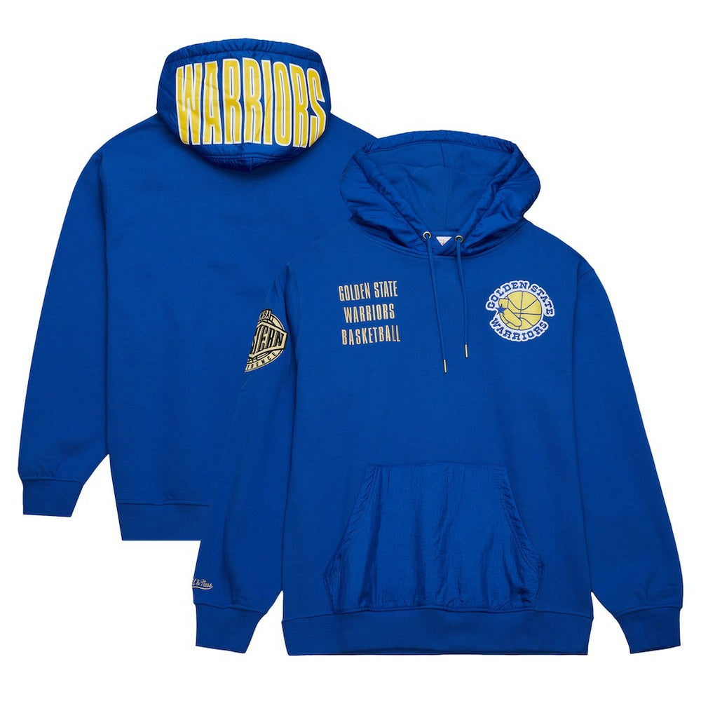 Golden State Warriors Team OG 2.0 Vintage Logo Fleece Pullover Hoodie sale - Royal | Mitchell & Ness outlet