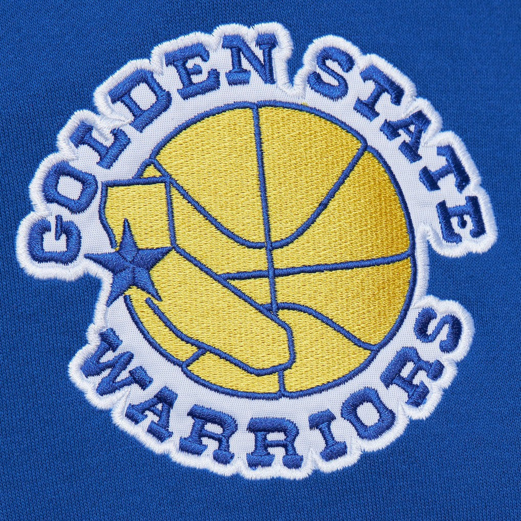 Golden State Warriors Team OG 2.0 Vintage Logo Fleece Pullover Hoodie sale - Royal | Mitchell & Ness outlet