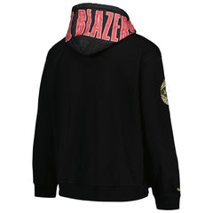 Portland Trail Blazers Team OG 2.0 Vintage Logo Fleece Pullover Hoodie - Black | Mitchell & Ness for sale