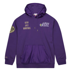 Utah Jazz Team OG 2.0 Vintage Logo Fleece Pullover Hoodie - Purple | Mitchell & Ness discount