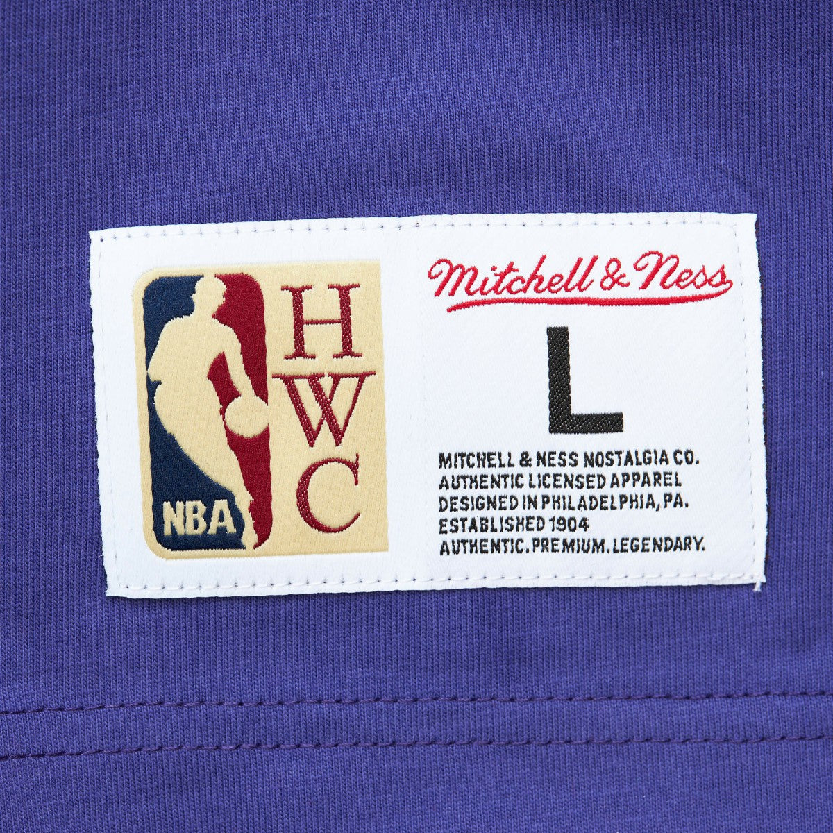 Milwaukee Bucks Hardwood Classics Team OG 2.0 Premium Vintage Logo T-Shirt - Purple | Mitchell & Ness for sale