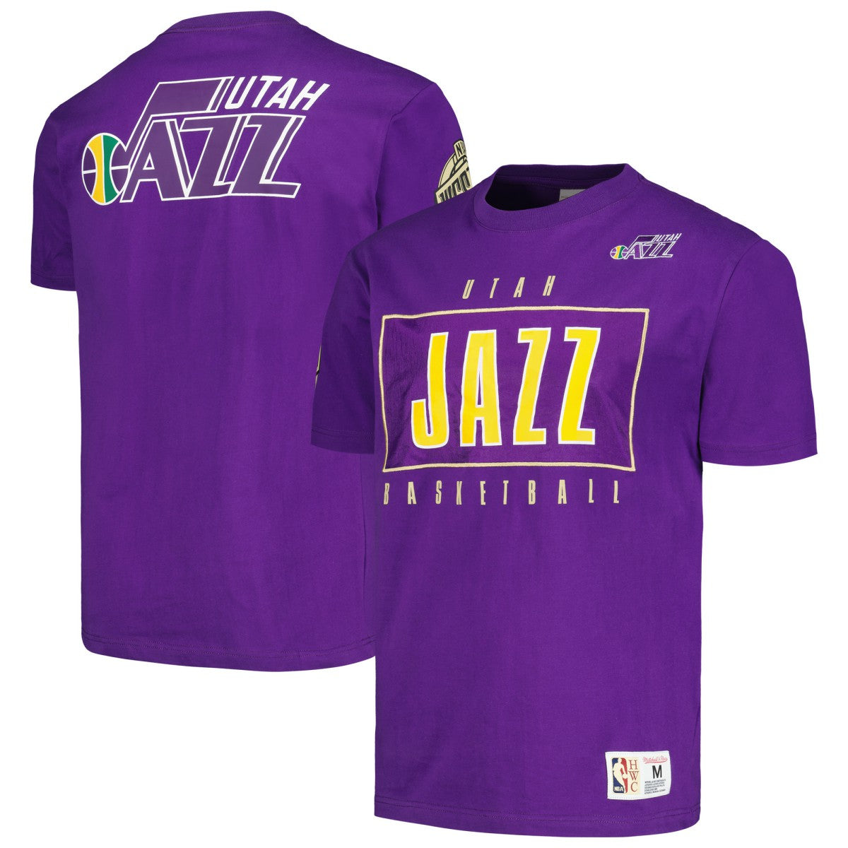 Utah Jazz Hardwood Classics Team OG 2.0 Premium Vintage Logo T-Shirt - Purple | Mitchell & Ness outlet