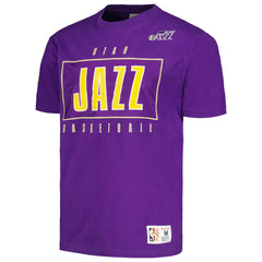 Utah Jazz Hardwood Classics Team OG 2.0 Premium Vintage Logo T-Shirt - Purple | Mitchell & Ness outlet