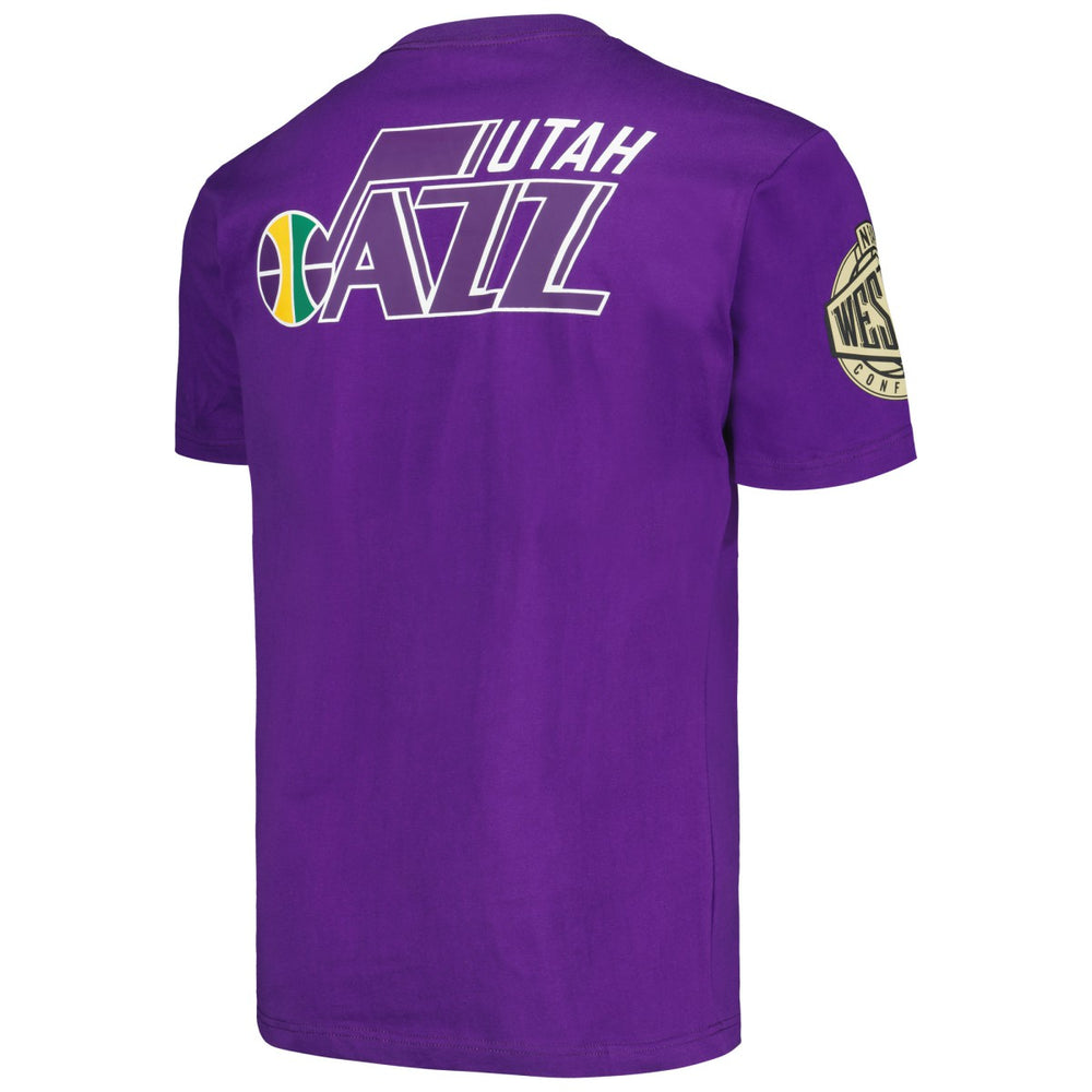 Utah Jazz Hardwood Classics Team OG 2.0 Premium Vintage Logo T-Shirt - Purple | Mitchell & Ness outlet