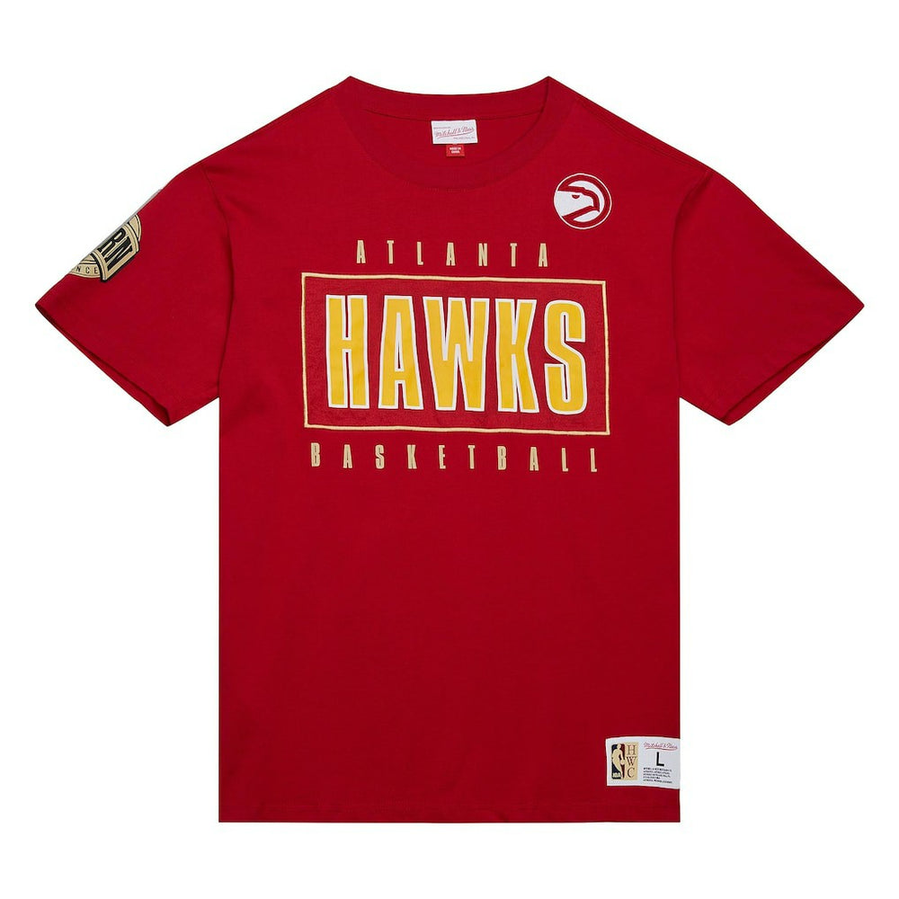 Atlanta Hawks Hardwood Classics Team OG 2.0 Premium Vintage Logo T-Shirt - Red | Mitchell & Ness outlet