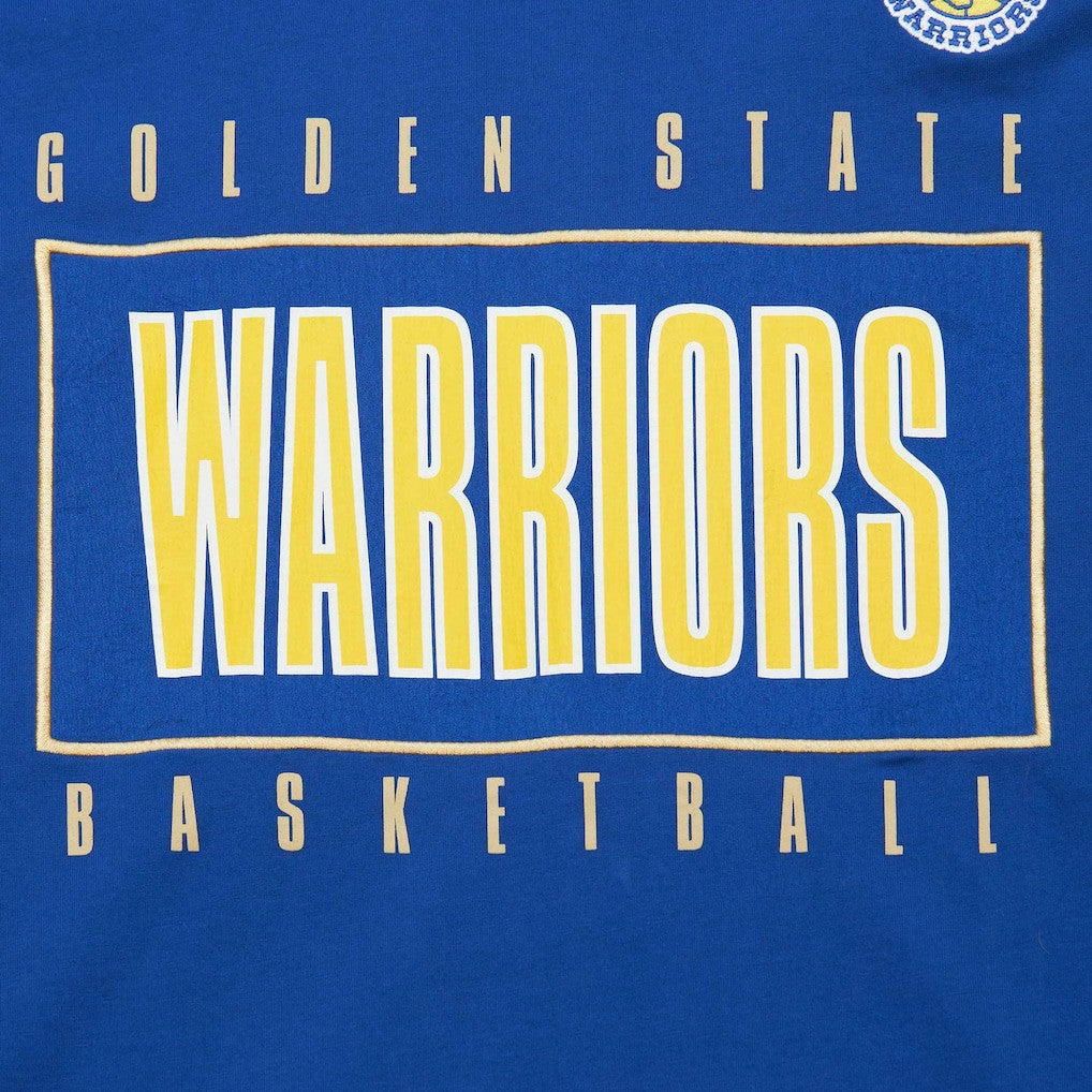 Golden State Warriors Hardwood Classics Team OG 2.0 Premium Vintage Logo T-Shirt sale - Royal | Mitchell & Ness for sale
