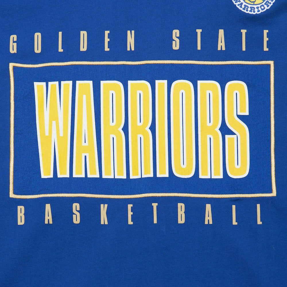 Golden State Warriors Hardwood Classics Team OG 2.0 Premium Vintage Logo T-Shirt sale - Royal | Mitchell & Ness for sale