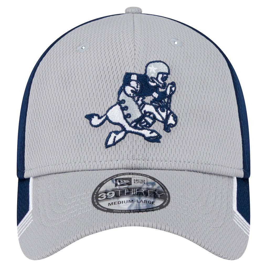 New Era Dallas Cowboys Gray Retro Joe Active Visor Trim 39THIRTY Flex Hat outlet