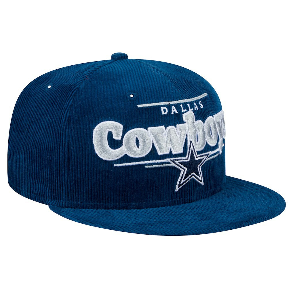 Dallas Cowboys New Era Display Corduroy 9FIFTY Snapback Hat - Navy for sale