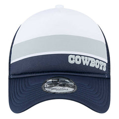Dallas Cowboys New Era Sport Night Color Block 9FORTY A-Frame Trucker Adjustable Hat - White/Navy on sale