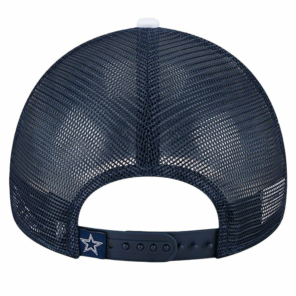 Dallas Cowboys New Era Sport Night Color Block 9FORTY A-Frame Trucker Adjustable Hat - White/Navy on sale