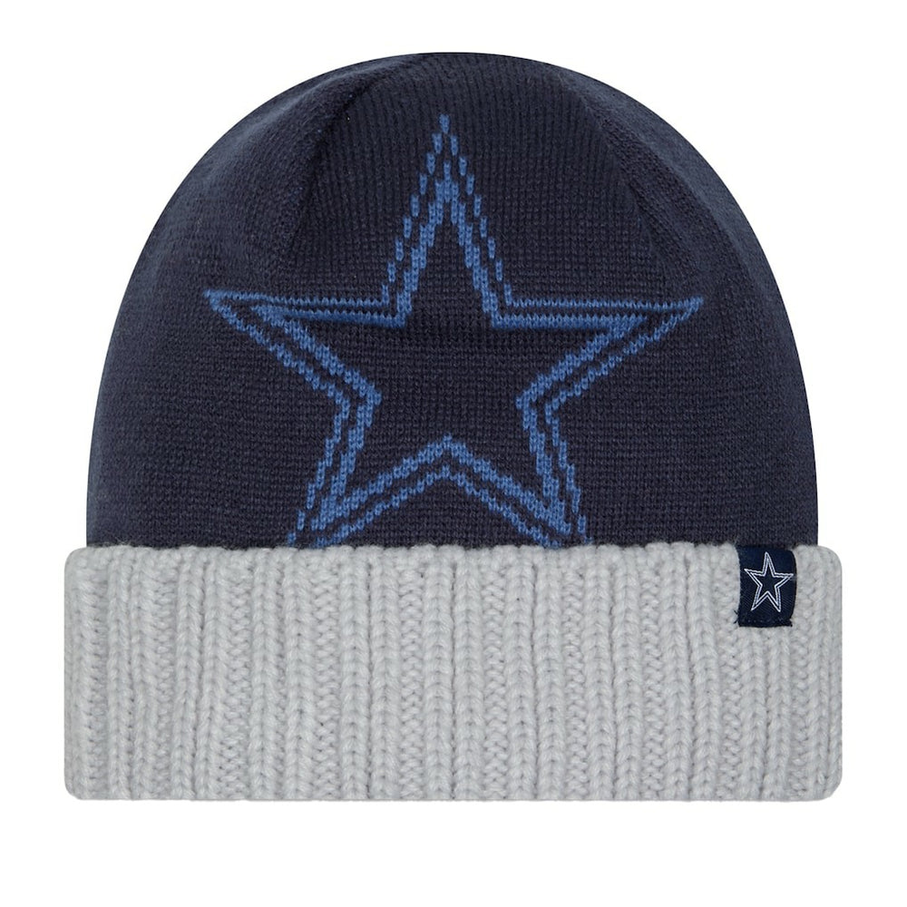 Dallas Cowboys New Era Oversize Cuffed Knit Hat - Navy/Gray online
