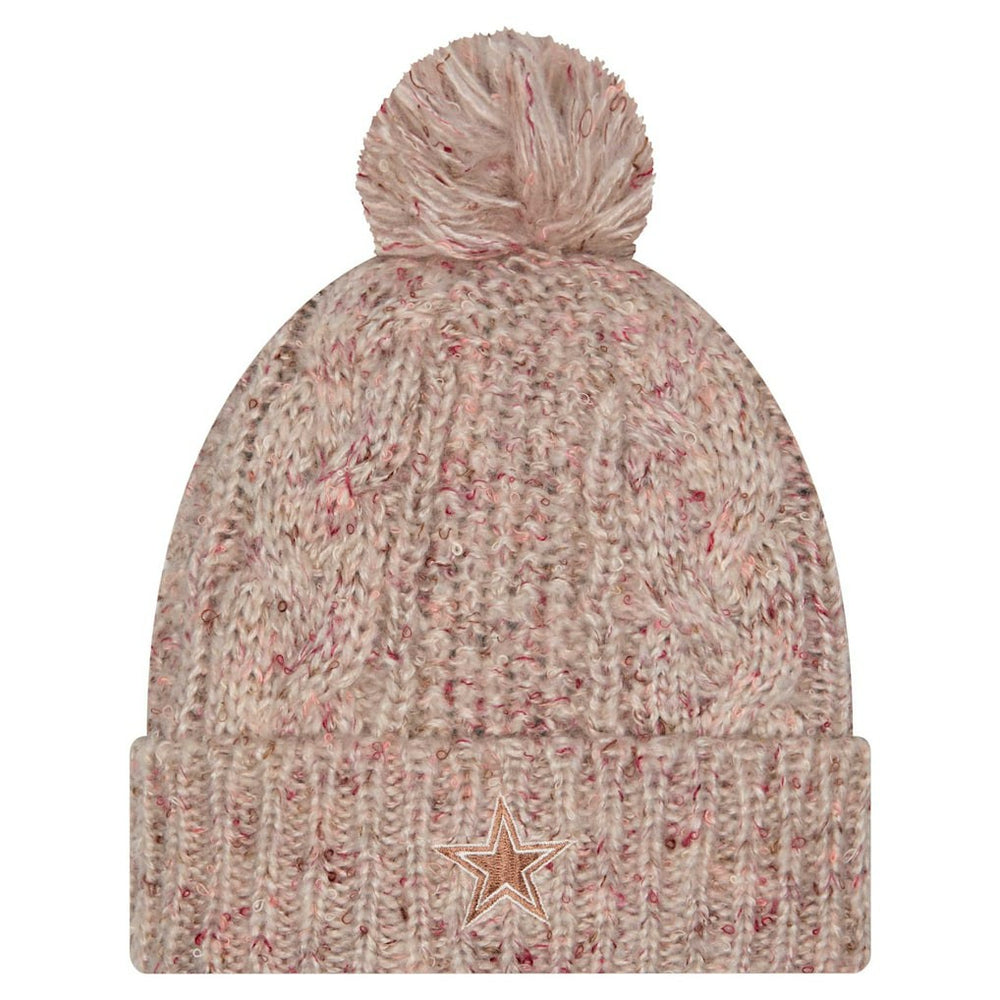 Dallas Cowboys New Era Women's Trendy Tone Cuffed Knit Hat with Pom - Stone outlet