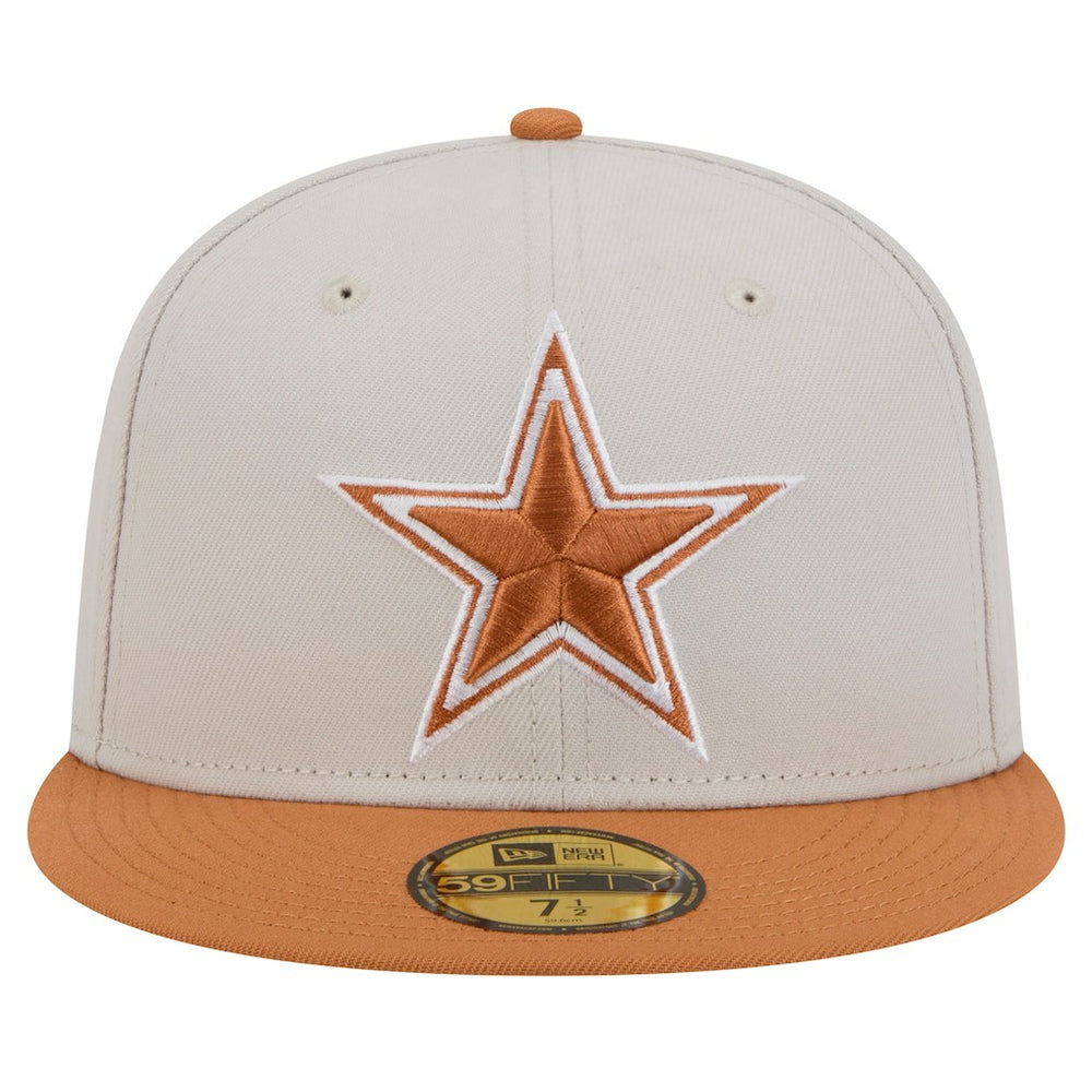 Dallas Cowboys New Era Two-Tone Color Pack 59FIFTY Fitted Hat - Stone/Brown online