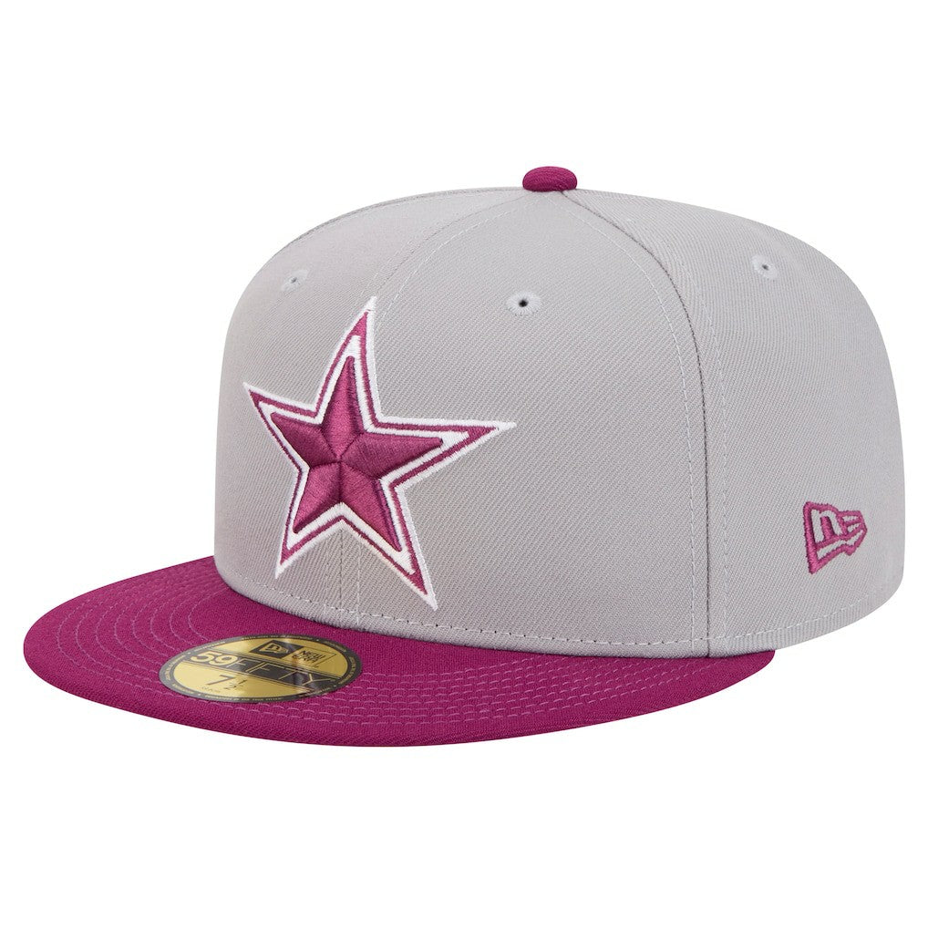 Dallas Cowboys New Era Two-Tone Color Pack 59FIFTY Fitted Hat - Gray/Purple cheap