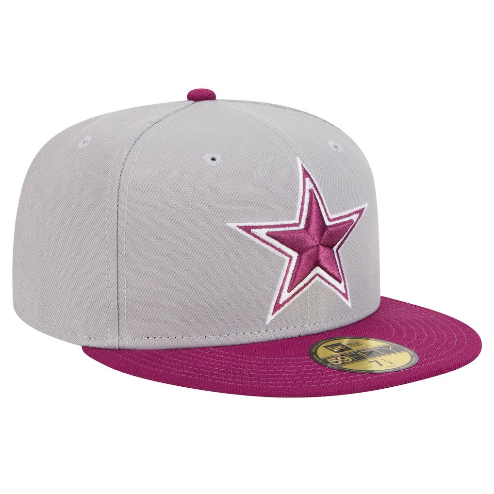 Dallas Cowboys New Era Two-Tone Color Pack 59FIFTY Fitted Hat - Gray/Purple cheap