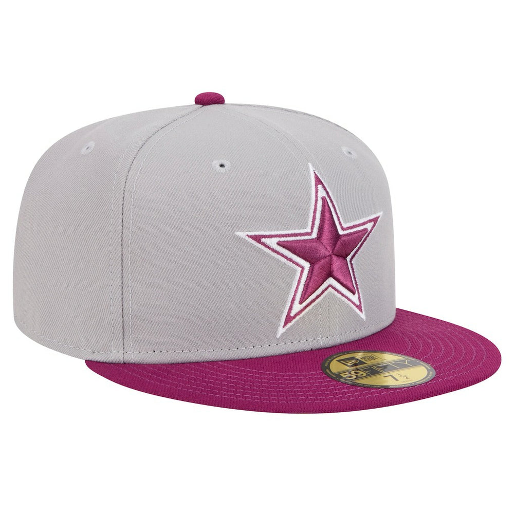 Dallas Cowboys New Era Two-Tone Color Pack 59FIFTY Fitted Hat - Gray/Purple cheap