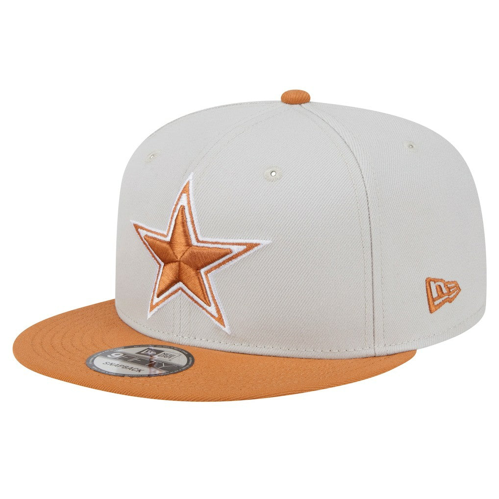 Dallas Cowboys New Era Two-Tone Color Pack 9FIFTY Snapback Hat - Stone/Brown for sale
