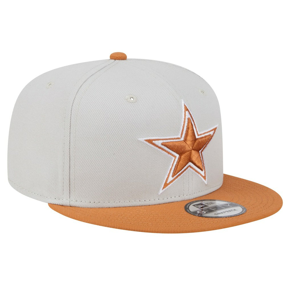 Dallas Cowboys New Era Two-Tone Color Pack 9FIFTY Snapback Hat - Stone/Brown for sale