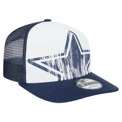 Dallas Cowboys New Era Youth Distressed 9FIFTY A-Frame Snapback Hat - White/Navy sale