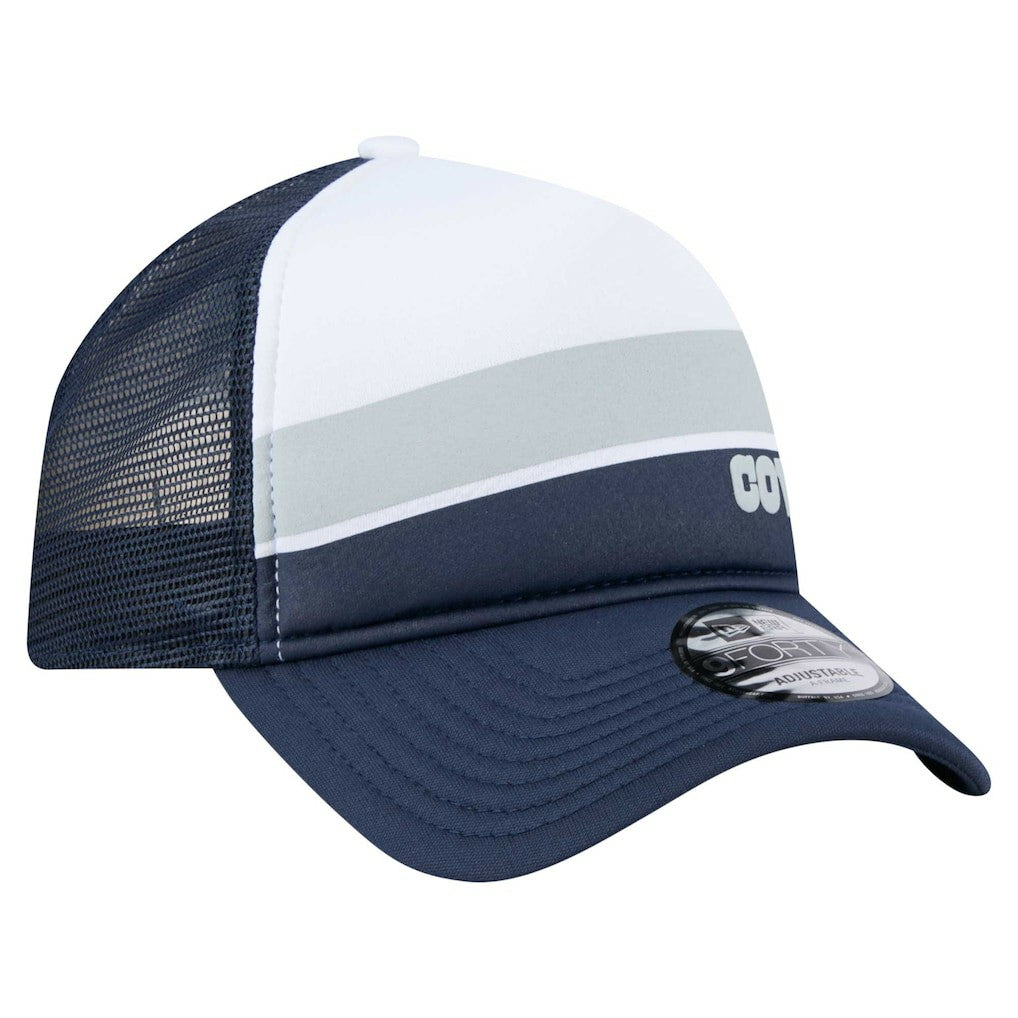 Dallas Cowboys New Era Preschool Sport Night Color Block 9FORTY A-Frame Trucker Adjustable Hat - White/Navy on sale