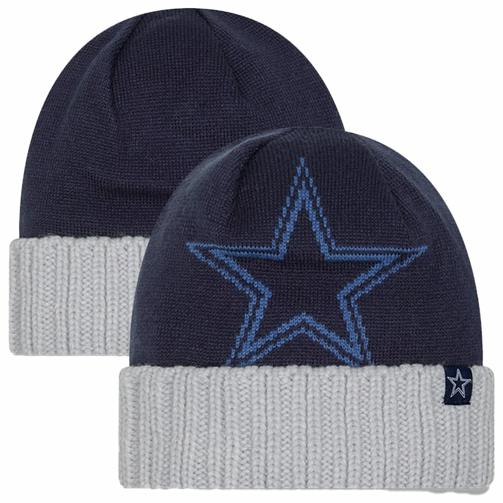 Dallas Cowboys New Era Youth Oversize Cuffed Knit Hat - Navy outlet