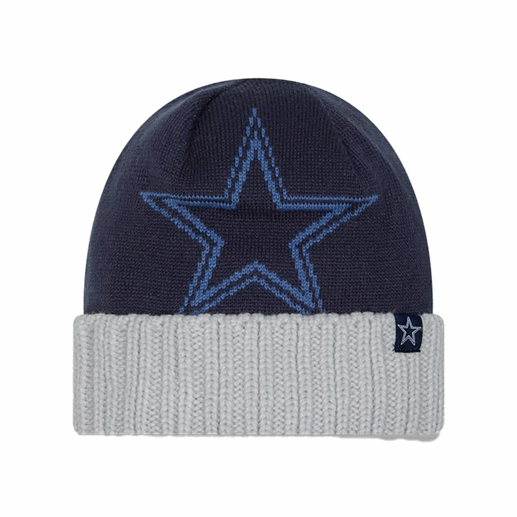 Dallas Cowboys New Era Youth Oversize Cuffed Knit Hat - Navy outlet