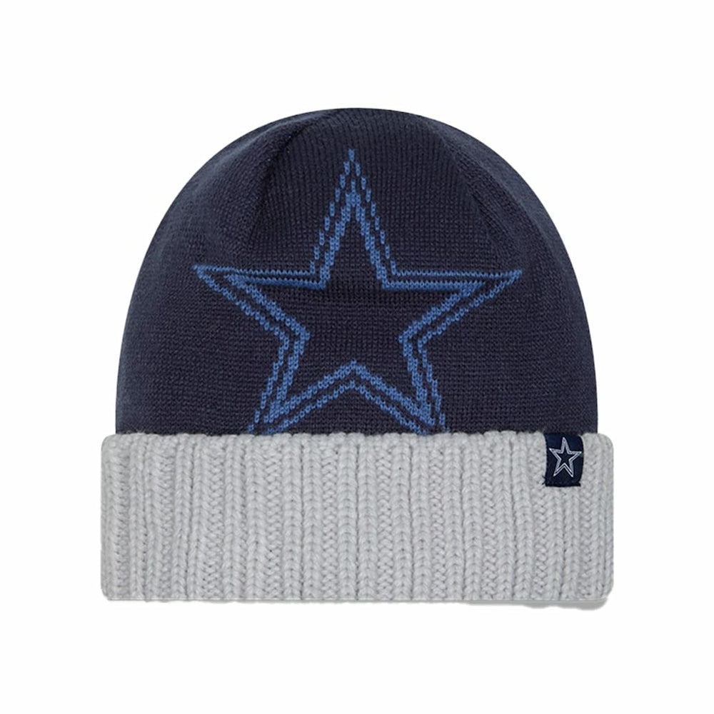 Dallas Cowboys New Era Youth Oversize Cuffed Knit Hat - Navy outlet