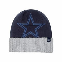 Dallas Cowboys New Era Youth Oversize Cuffed Knit Hat - Navy outlet