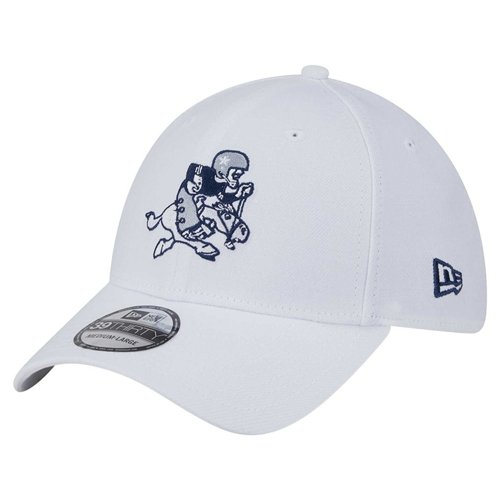 Dallas Cowboys New Era Throwback 39THIRTY Flex Hat - White discount