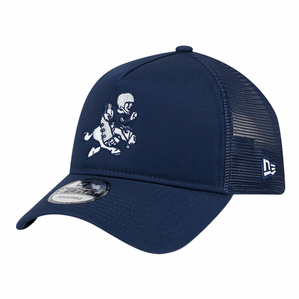 Dallas Cowboys New Era Retro Main A-Frame Trucker 9FORTY Adjustable Hat - Navy for sale