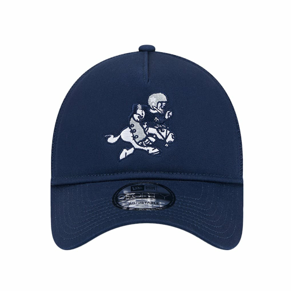Dallas Cowboys New Era Retro Main A-Frame Trucker 9FORTY Adjustable Hat - Navy for sale