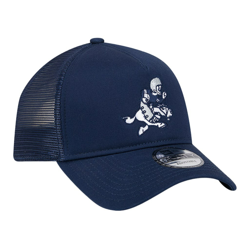 Dallas Cowboys New Era Retro Main A-Frame Trucker 9FORTY Adjustable Hat - Navy for sale