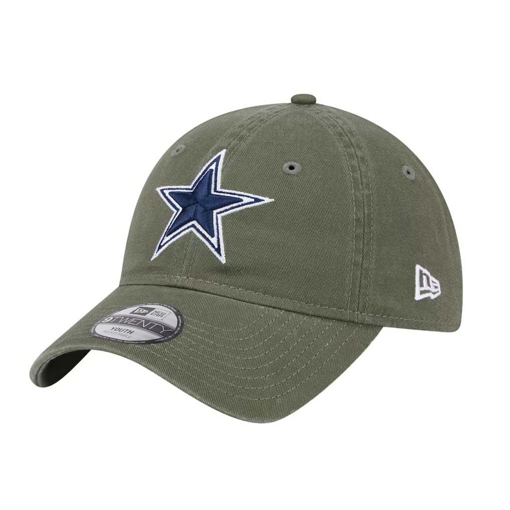 Dallas Cowboys New Era Youth Main 9TWENTY Adjustable Hat - Olive for sale