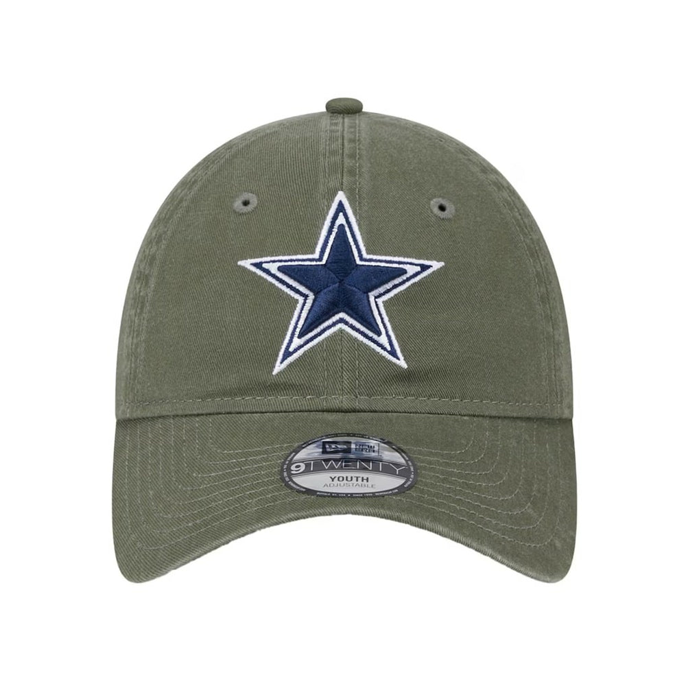 Dallas Cowboys New Era Youth Main 9TWENTY Adjustable Hat - Olive for sale