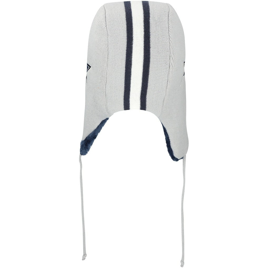 Dallas Cowboys New Era Helmet Head Trapper Knit Hat - Gray outlet