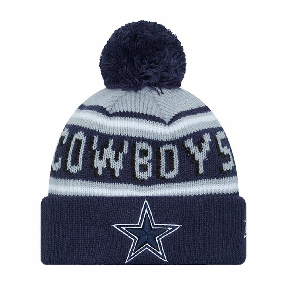 Dallas Cowboys New Era Preschool Main Wordmark Cuffed Knit Hat with Pom - Navy cheap