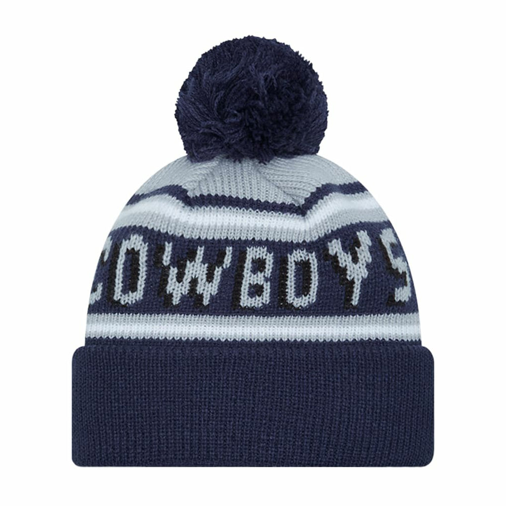 Dallas Cowboys New Era Preschool Main Wordmark Cuffed Knit Hat with Pom - Navy cheap