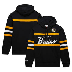 Boston Bruins Mitchell & Ness Head Coach Pullover Hoodie Black