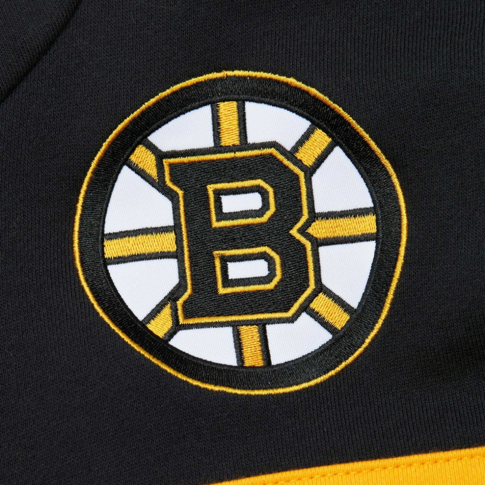 Boston Bruins Mitchell & Ness Head Coach Pullover Hoodie Black