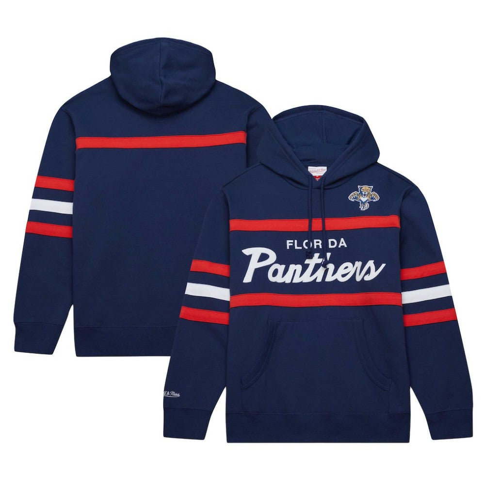 Florida Panthers Mitchell & Ness Head Coach Pullover Hoodie Navy