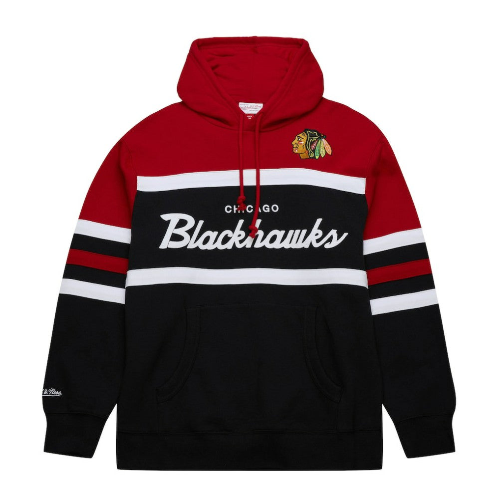 Chicago Blackhawks Mitchell & Ness Head Coach Pullover Hoodie Black/Red
