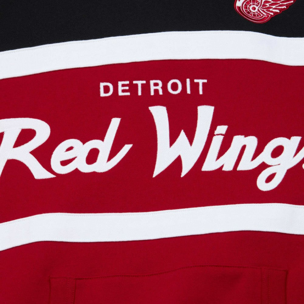 Detroit Red Wings Mitchell & Ness Head Coach Pullover Hoodie Red/Black