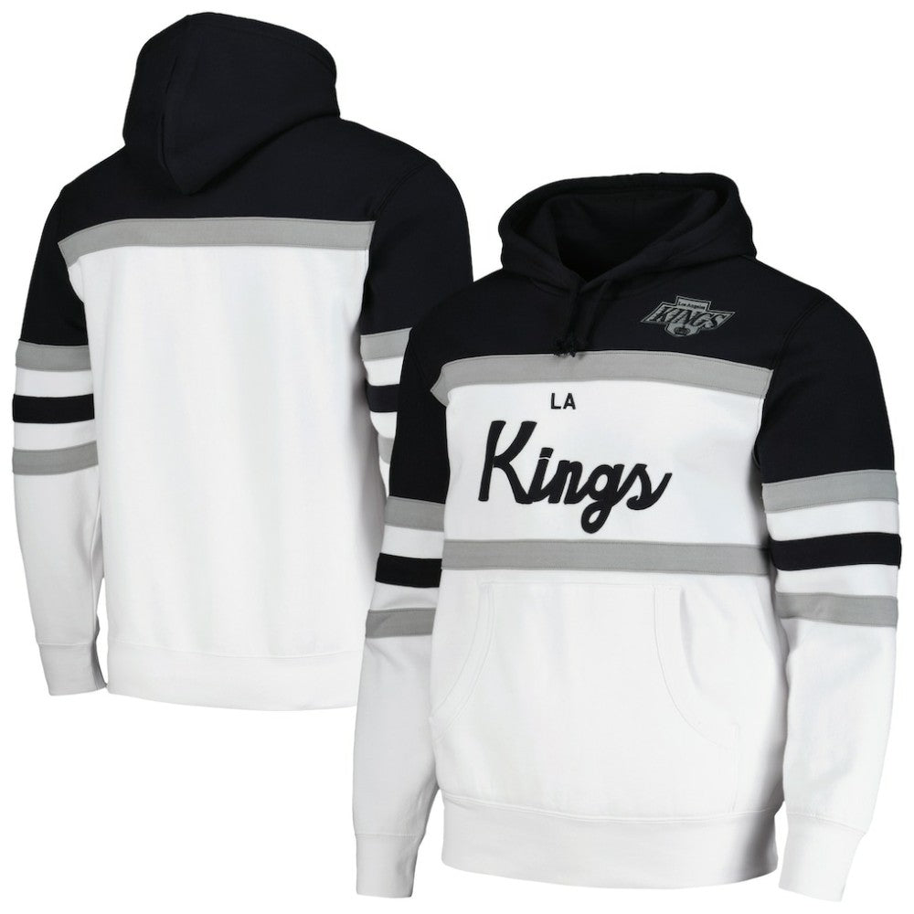 Los Angeles Kings Mitchell & Ness Head Coach Pullover Hoodie White/Black