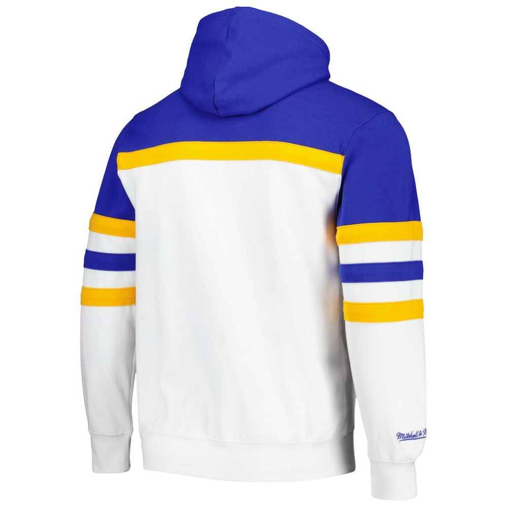 St. Louis Blues Mitchell & Ness Head Coach Pullover Hoodie White/Blue