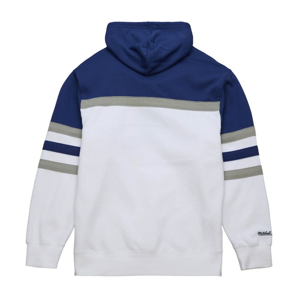 Toronto Maple Leafs Mitchell & Ness Head Coach Pullover Hoodie White/Blue