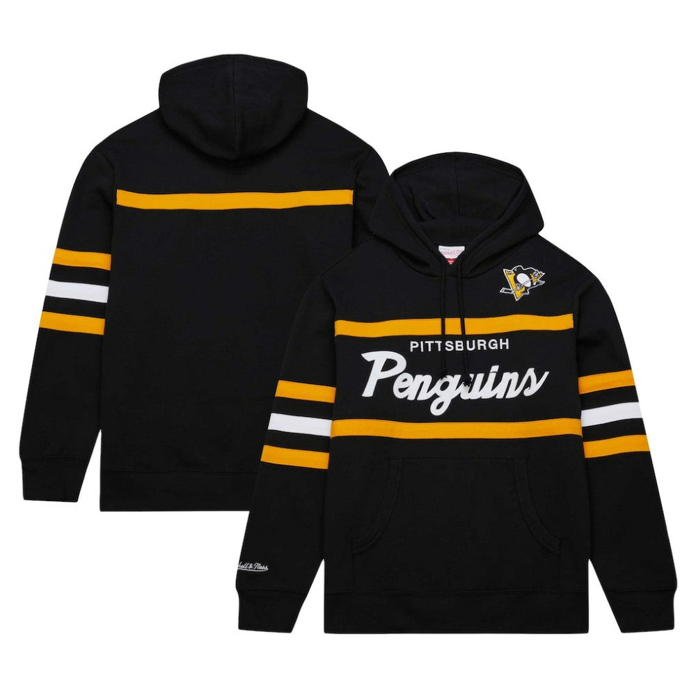 Pittsburgh Penguins Mitchell & Ness Head Coach Pullover Hoodie Black