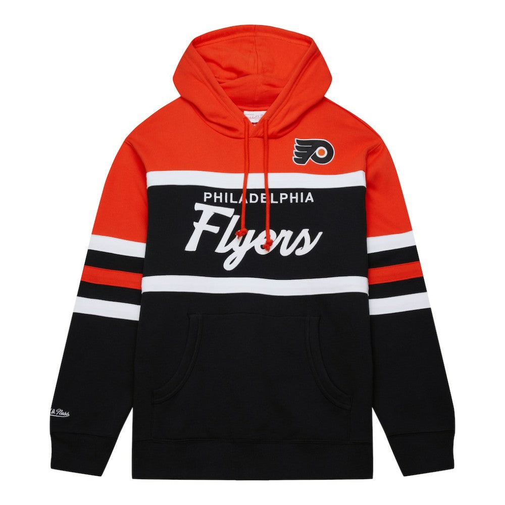 Philadelphia Flyers Mitchell & Ness Head Coach Pullover Hoodie Black/Orange